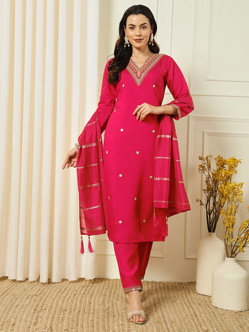 Royal Elegance Roman Silk Kurta Set