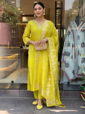 Radiance Florent Viscose Chanderi Kurta Set For Women