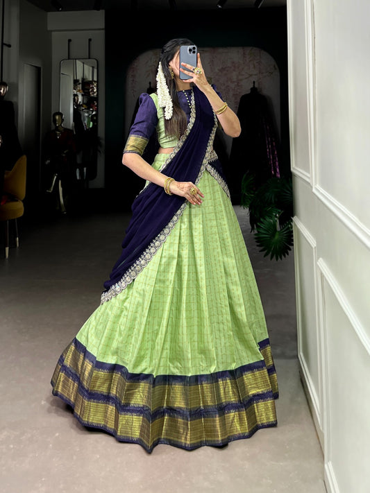 South Indian Style Half Saree For Women