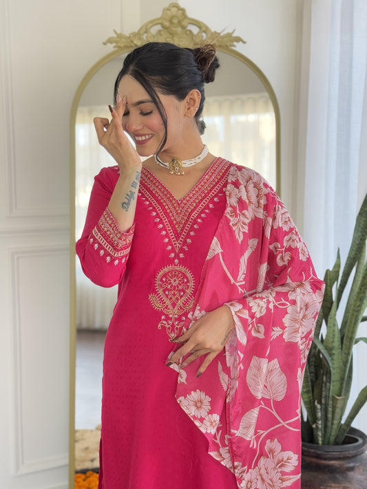 New Radiance Heavy Viscose Reyon Kurta Set For Women