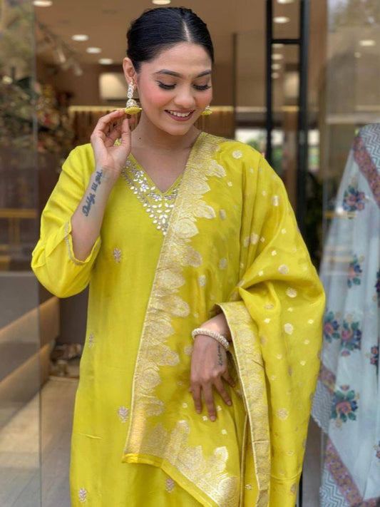Radiance Florent Viscose Chanderi Kurta Set For Women
