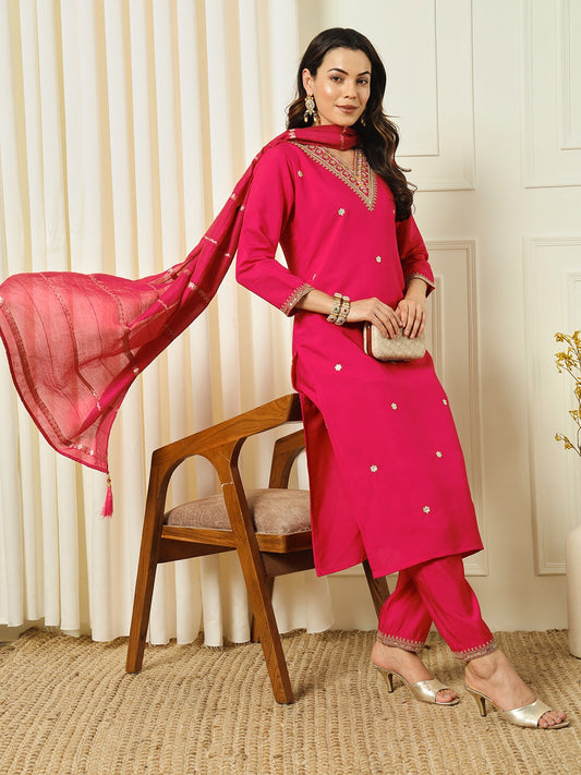 Royal Elegance Roman Silk Kurta Set