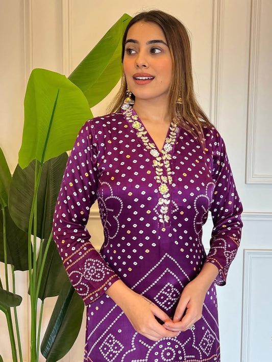 New Look Heavy Viscose Position Print Kurta Set For Women