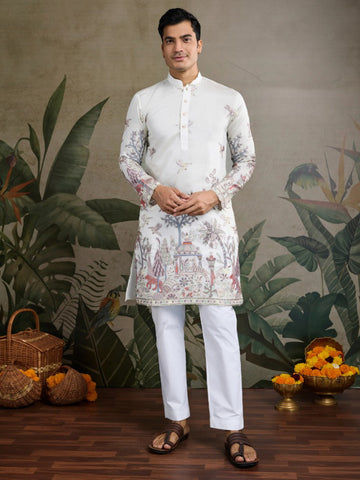 New Exclusive Festival Mens Wear Heavy Embroidered Men's Kurta