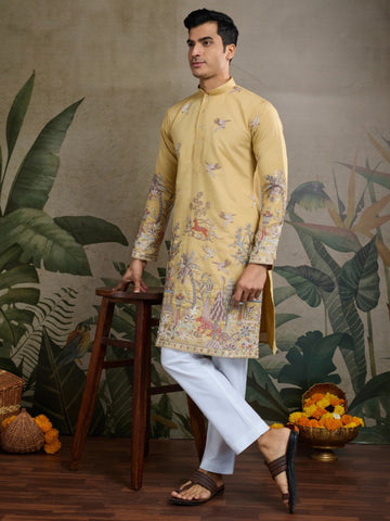 New Exclusive Festival Mens Wear Heavy Embroidered Men's Kurta