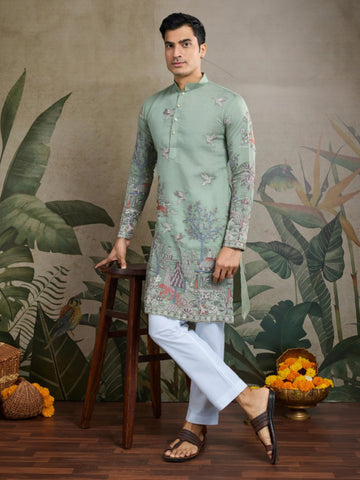 New Exclusive Festival Mens Wear Heavy Embroidered Men's Kurta