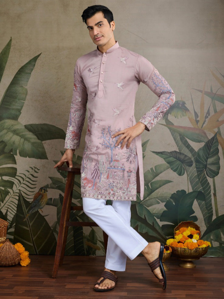 New Exclusive Festival Mens Wear Heavy Embroidered Men's Kurta