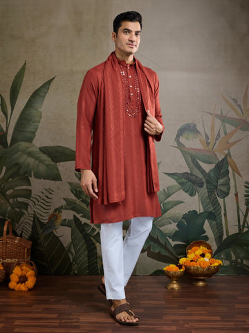 New Exclusive Festival Wear Real Mirror Work Men's Kurta Collection