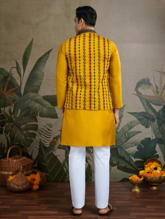 New Exclusive Festival Wear Koti Style With Men's Kurta Set Collection
