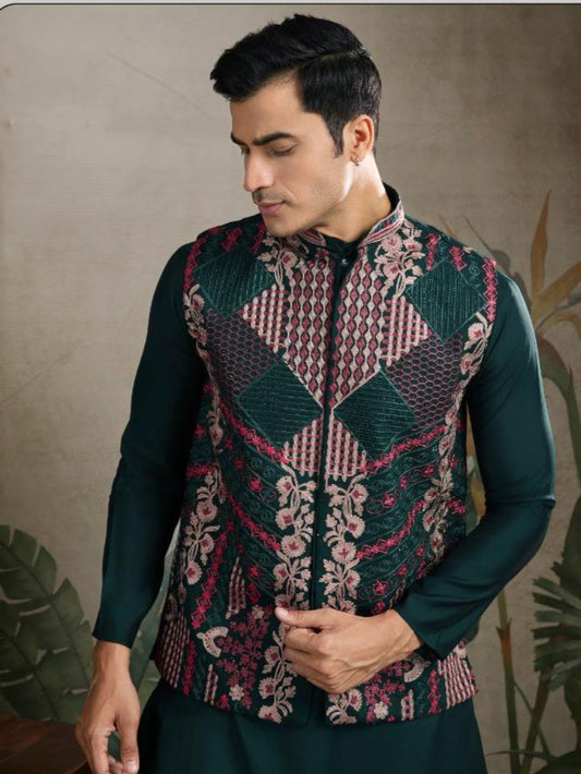New Exclusive Festival Wear Koti Style With Men's Kurta Set Collection