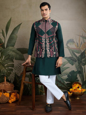New Exclusive Festival Wear Koti Style With Men's Kurta Set Collection